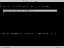 Screenshot showing the “Booting Windows” message in Legacy Windows Boot Manager version 5472 boot menu.
