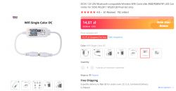 WiFi ściemniacz paska LED 5V-28V - wnętrze, Tasmota, Home Assistant