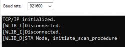 Screenshot of UART log messages from the LN8825B controller.