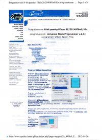 Ustawienia jumperów dla Universal Flash Programmer 6.03 z Flash Board PLCC32 29F010