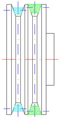 Belt transmission - calculations of pulleys diameters and rotational speeds Belt transmission - calculations of pulleys diameters and rotational speeds