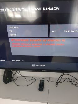 Tv Box Canal Plus - ustawienia poprawne nawet kartę wyciągam i dalej szuka