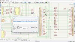 Schematic editor screenshot with signal wiring and “Global Label Properties” dialog for label A3