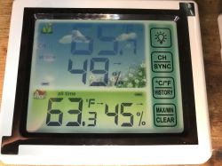 Stacja pogodowa (temperatura+wilgotność) RF z trzema czujnikami - EN8822-D