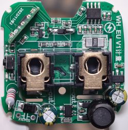 Close-up of a circuit board with electronic components.