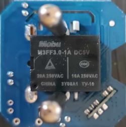 Modu M3FF3.0-1A Relay on Circuit Board Circuit board with a visible Modu M3FF3.0-1A DC5V relay.
