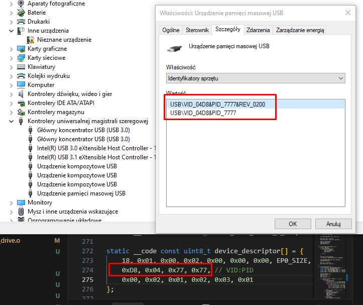 Custom pen drive from scratch - PIC microcontroller and EERAM memory - no external libraries