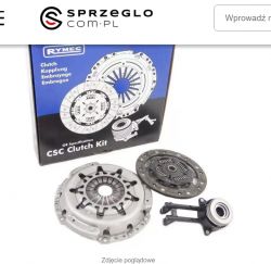 Zestaw sprzęgła Rytec składający się z tarczy sprzęgła, docisku i wysprzęglika.