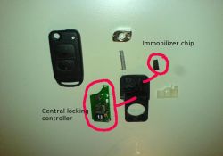 Nie działający kluczyk po wymianie baterii - Mercedes A Klasa W168, rok 2002