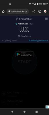 Antena do TP-Link MR400 w środowisku miejskim - Plus/Cyfrowy Polsat, Żuromin