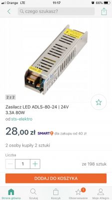 Podłączenie tablicy LED 24V do gniazdka 240V - instrukcja