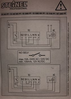Jak podłączyć Steinel HF 3360 COM1 PF AP z nietypowymi gniazdami [L] [N]?