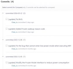 List of code commits on Gitee for the Lightning Semi project.