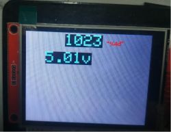 Wyświetlenie wartości napięcia na wyświetlaczu TFT LCD