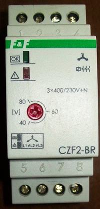 Podłączenie czujnika zaniku fazy CZF2-BR w układzie hydroforni - instrukcje