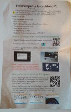 Endoskop USB ze sklepiku elektrody - prezentacja