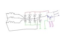 Schemat wewnętrzny alternatora HITACHI.
