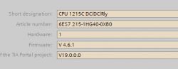 Informacje o jednostce CPU do sterownika PLC.