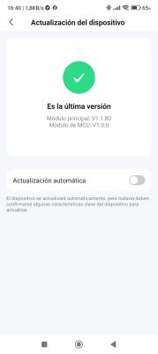 Device Update Screen on Smartphone Device update screen on a smartphone.