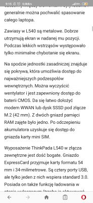 Jaki typ złącza M.2 2242 ma Lenovo Thinkpad L540?