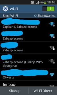 Samsung Galaxy Ace 3 nie może połączyć się z WIFI