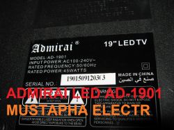 DUMP ADMIRAI LED AD-1901 (SPI): T.VST59.A81 Main Board, LM170E03 Screen, RT809H Programmer