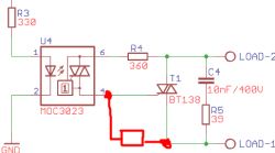 Niepokojące migotanie żarówki przy sterowaniu fazowym odbiornikiem prądu przemiennego 230V