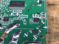Circuit board inside Sonoff meter with visible electronic components