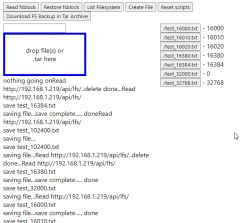 Screenshot of an application's interface with file management functions, such as file upload and file list.