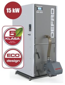 Defro Bio Slim BS 20 pellet boiler, 15 kW, with 5th Class and Eco Design certification