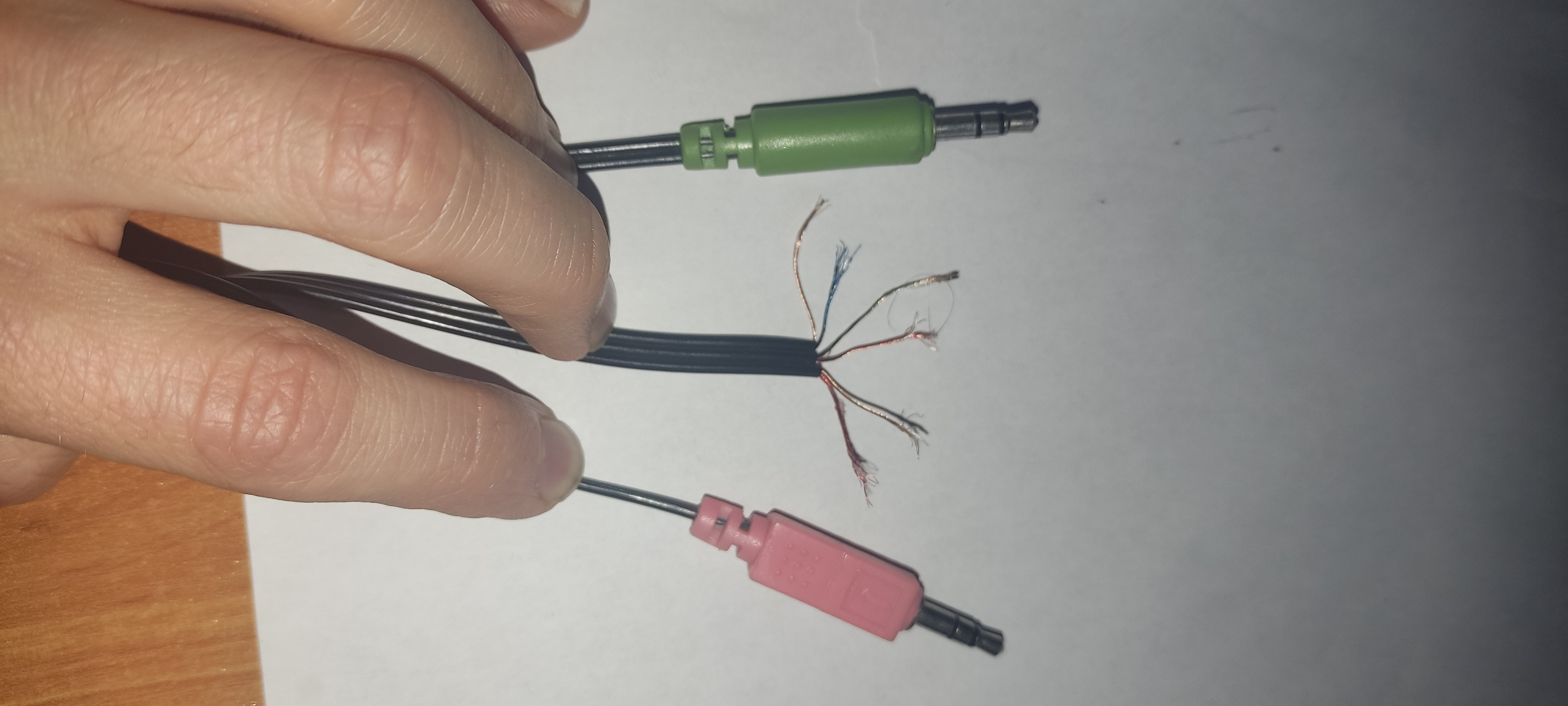 Naprawa słuchawek lutowanie kabli mini jack z 4 na mini jack 2x2