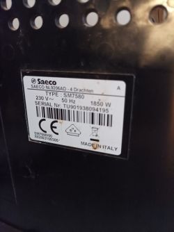 Etykieta techniczna ekspresu do kawy Saeco Xelsis SM7580