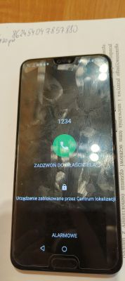 Huawei P20 Pro – blokada ekranu po PIN SIM i hasło Google, brak dostępu do danych