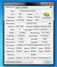 Geforce 9500GT 512MB/128BIT - Podkręcenie programem Expertool
