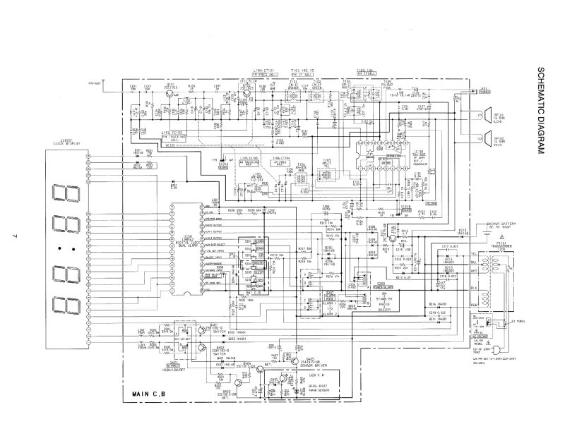 Schemat blokowy radiobudzika z oznaczeniami układów LM8562 i TDA1083