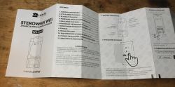 Instruction Manual for WS-05H1 WiFi Controller Instruction manual for WS-05H1 WiFi controller unfolded on a table.