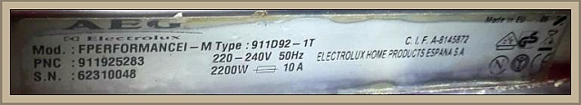 AEG FPERFORMANCEI- M Type: 911D92-1T (PNC:911D92) cały czas wypompowuje wodę.