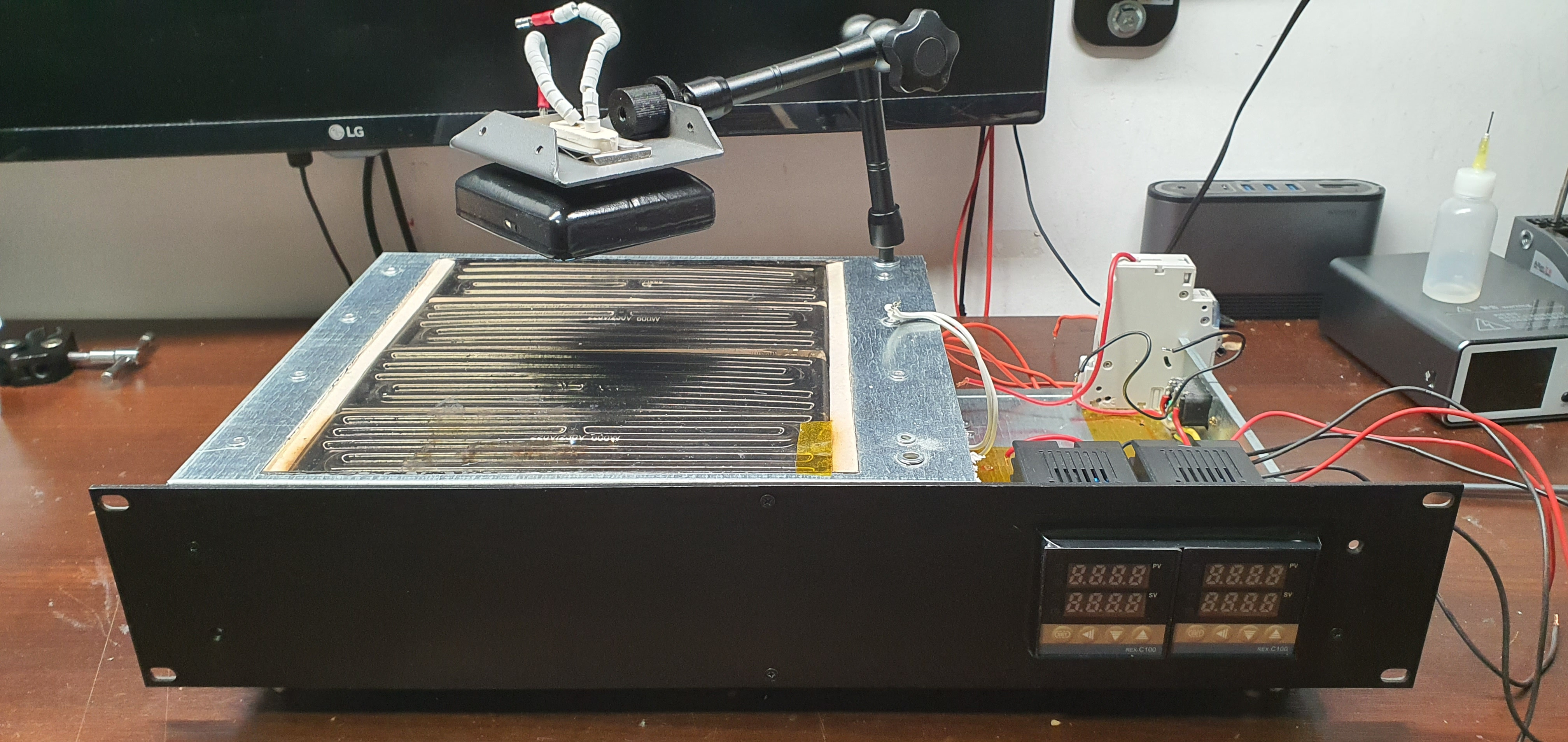 Moja stacja BGA DIY z grzałkami i sterownikami Rex C100