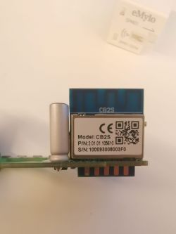 CB2S Module with Model Labels CB2S module with visible model and serial numbers.