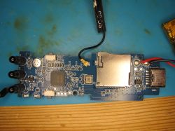 Circuit board with USB-C and SD card slot PCB with electronic components, USB-C port, and SD card slot