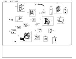 The inner workings and repair of the DeWalt DCR019 radio: a device for which spare parts are availab