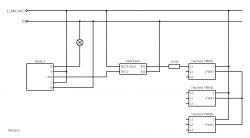 Remote control of tactile switches in a staircase-crossing arrangement