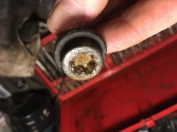 Unscrewing Screws from Brake Yoke: Step-by-Step Guide for Citroen Berlingo Brake Disc Replacement Unscrewing Screws from Brake Yoke: Step-by-Step Guide for Citroen Berlingo Brake Disc Replacement