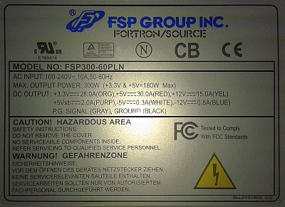 Fortron FSP Group INC model: FSP300-60PLN -potrzebny schemat (spalone rezystory)