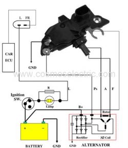 Regulator napięcia Bosch F00M ilość diód alternatora