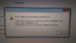 BMW E39 - NCSexpert błąd error on CABD przy kodowaniu ABS