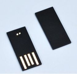 Black USB flash drive with minimal contact design