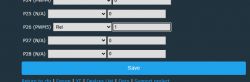 A section of the OBK configuration interface showing GPIO pin settings, with P26 set as “Rel” and index set to 1.