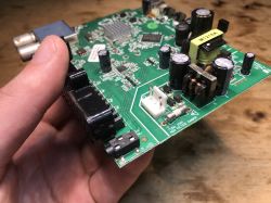 Interior of the Comsat TE 1050 HD tuner, firmware ripping, Flash memory partition format