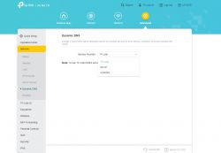 Interfejs ustawień routera TP-Link Archer C6 z ekranem konfiguracji Dynamic DNS.